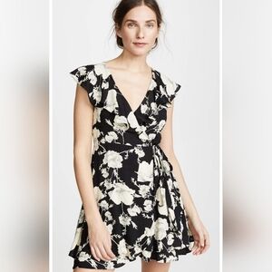 Free People French Quarter Printed Mini True Wrap Dress Size Small